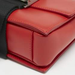 Pre Owned McQ by Alexander McQueen Red Leather Christine Deluxe Shoulder Bag