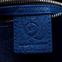 Pre Owned MCQ by Alexander McQueen Blue Calfhair Bullet Kicks Clutch