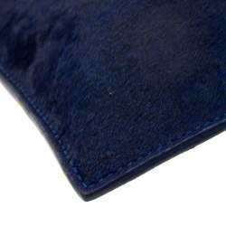 Pre Owned MCQ by Alexander McQueen Blue Calfhair Bullet Kicks Clutch