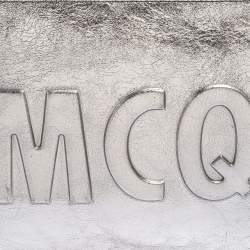 Pre Owned MCQ by Alexander McQueen Metallic Silver Leather Wristlet Clutch
