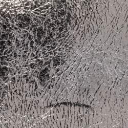 Pre Owned MCQ by Alexander McQueen Metallic Silver Leather Wristlet Clutch