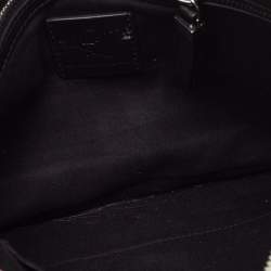 Pre Owned McQ by Alexander McQueen White/Black Manga Print Leather Zip Pouch