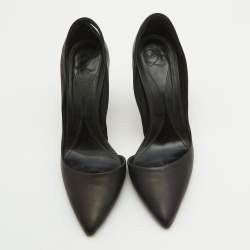 McQ by Alexander McQueen Black Leather Lex D'orsay Pumps Size 38