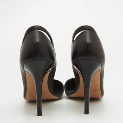 McQ by Alexander McQueen Black Leather Lex D'orsay Pumps Size 38