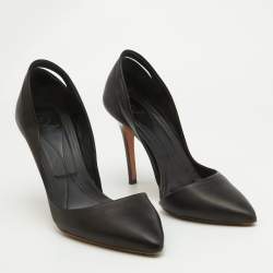 McQ by Alexander McQueen Black Leather Lex D'orsay Pumps Size 38