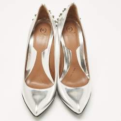 McQ by Alexander McQueen Silver Leather Platform Pumps Size 39
