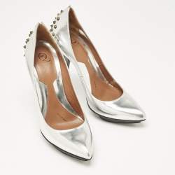 McQ by Alexander McQueen Silver Leather Platform Pumps Size 39