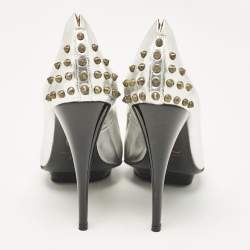 McQ by Alexander McQueen Silver Leather Platform Pumps Size 39
