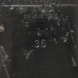 Pre Owned McQ Two Tone Python Embossed Leather Flat Mules Size 36