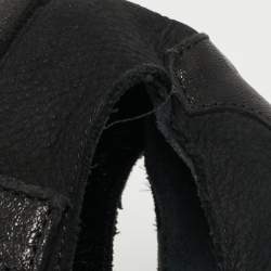 Pre Owned MCQ by Alexander MCQueen Black Nubuck and Leather Ankle Strap Sandals Size 38