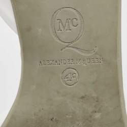 Pre Owned McQ by Alexander McQueen White Leather D'orsay Pointed Toe Ballet Flats Size 40