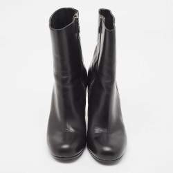 McQ by Alexander McQueen Black Leather Geffrye Ankle Boots Size 39