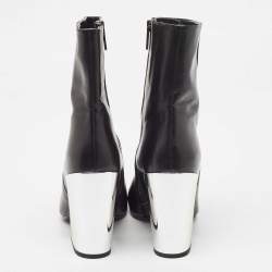 McQ by Alexander McQueen Black Leather Geffrye Ankle Boots Size 39