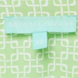 Melissa Odabash Green Printed Viscose Top & Pants Set XS