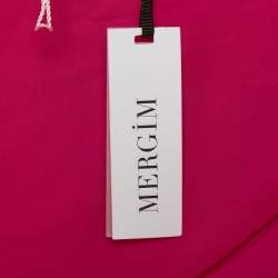 Mergim Pink Chiffon Ruche Detail Belted Mini Dress M