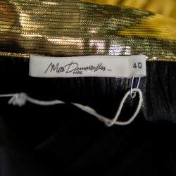 Mes Demoiselles Gold Lurex Silk Pleated Sadiola Midi Skirt S