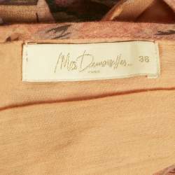 Pre Owned Mes Demoiselles Multicolor Floral Print Eyelet Detail Cotton Maxi Dress S