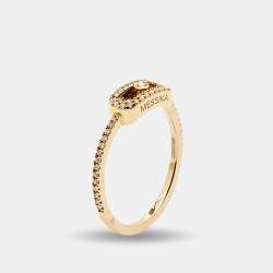 Messika Move Uno Pavé Diamond 18k Yellow Gold Ring Size 50