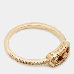 Messika Move Uno Pavé Diamond 18k Yellow Gold Ring Size 50