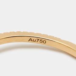 Messika Move Uno Pavé Diamond 18k Yellow Gold Ring Size 50
