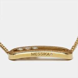 Pre Owned Messika Move Classique Cisele Diamond 18k Yellow Gold Necklace