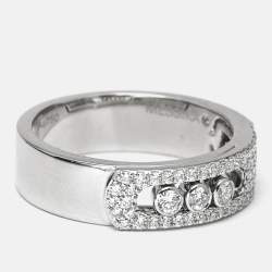 Pre Owned Messika Move Noa Pavé  Diamonds 18k White Gold Ring Size 55