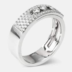 Pre Owned Messika Move Noa Pavé  Diamonds 18k White Gold Ring Size 55