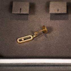 Messika Move Uno 18K Yellow Gold Diamonds Stud Earrings