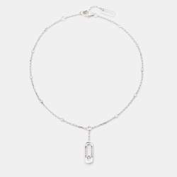 Messika  Move Uno Paved Diamonds 18k White Gold Ankle Bracelet 