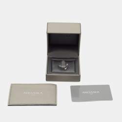 Messika Skinny Snake Diamond 18k White Gold Ring Size 52