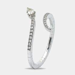 Messika Skinny Snake Diamond 18k White Gold Ring Size 52