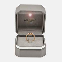 Messika Move Uno Pave Diamonds 18k Rose Gold Ring Size 59