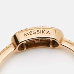 Messika Move Uno Pave Diamonds 18k Rose Gold Ring Size 59