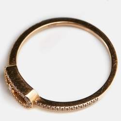 Messika Move Uno Pave Diamonds 18k Rose Gold Ring Size 59