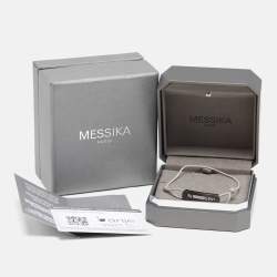 Messika Move Titanium Graphite Titanium Diamond Cord Bracelet 