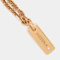 Pre Owned Messika Mother of Pearl Diamond Lucky Move MM 18K Rose Gold Pendant Necklace