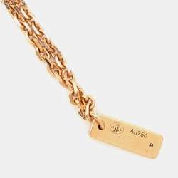 Pre Owned Messika Mother of Pearl Diamond Lucky Move MM 18K Rose Gold Pendant Necklace