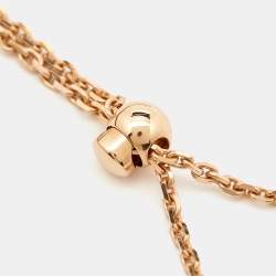 Pre Owned Messika Mother of Pearl Diamond Lucky Move MM 18K Rose Gold Pendant Necklace