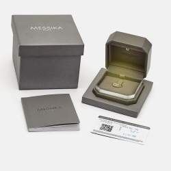 Messika Move Uno Diamonds 18k White Gold Ring Size 48