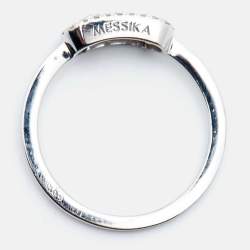 Messika Move Uno Diamonds 18k White Gold Ring Size 48