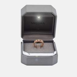 Messika Baby Move Pavé Diamond 18k Rose Gold Ring Size 52