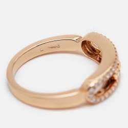 Messika Baby Move Pavé Diamond 18k Rose Gold Ring Size 52