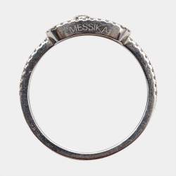 Messika Move Uno Pave Diamonds 18k White Gold Ring Size 59