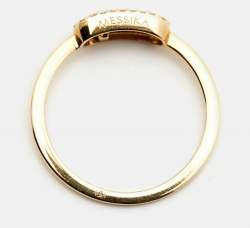 Messika Move Uno Diamonds 18k Yellow Gold Ring Size 52