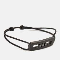 Messika Move Titanium Black Diamond Cord Bracelet
