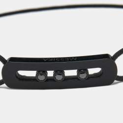 Messika Move Titanium Black Diamond Cord Bracelet