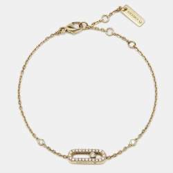 Messika Move Uno Pave Diamonds 18k Yellow Gold Bracelet