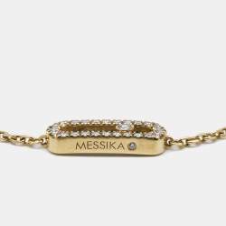 Messika Move Uno Pave Diamonds 18k Yellow Gold Bracelet
