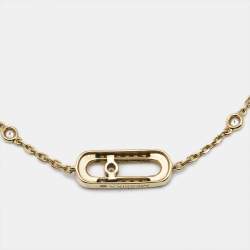 Messika Move Uno Pave Diamonds 18k Yellow Gold Bracelet