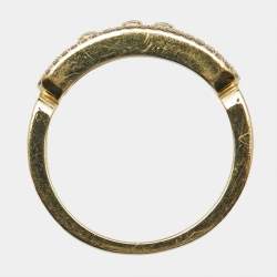 Pre Owned Messika Baby Move Pavé Diamonds 18k Yellow Gold Ring Size 55